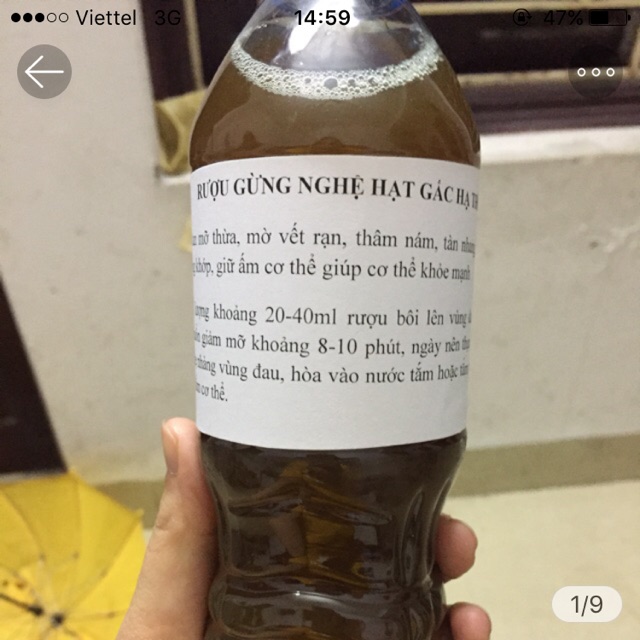 rượu gừng nghệ hạt gấc hạ thổ