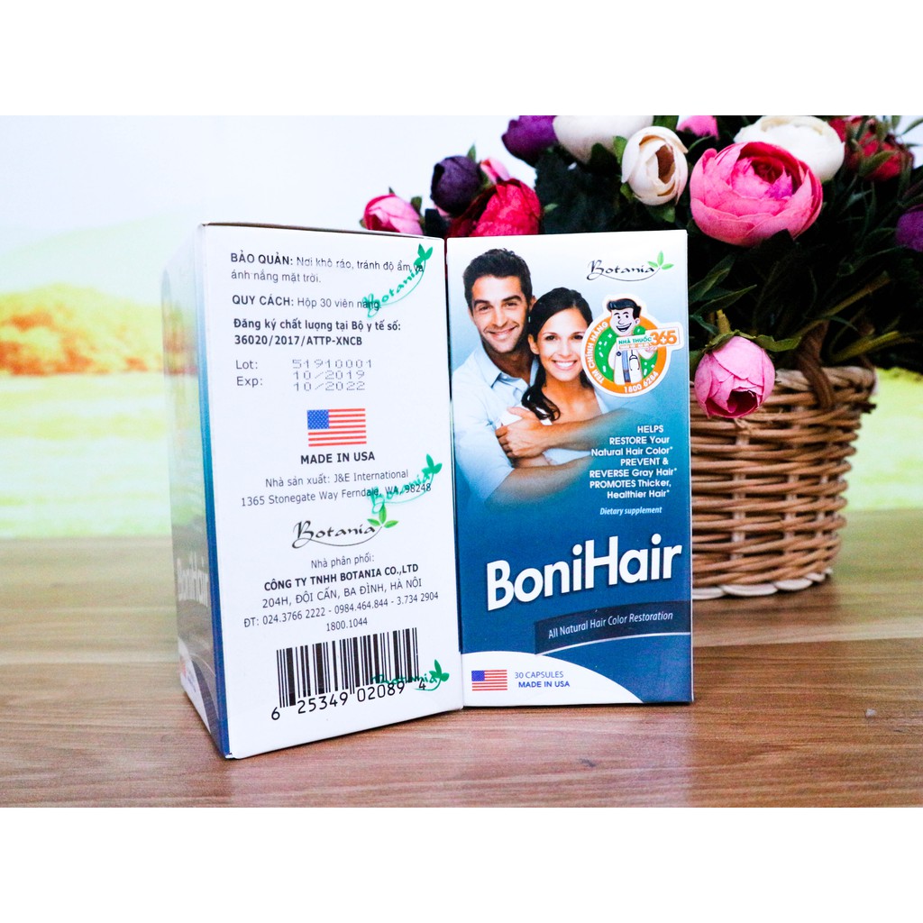 BoniHair Hộp 30 viên - Chống rụng tóc, bạc tóc hiệu quả.