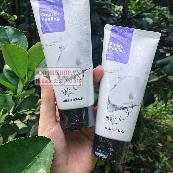 Tẩy da chết  ngọc trai Smart Peeling White Jewel, Tẩy tế bào chết da mặt The Face Shop ( Hàng chính hãng)