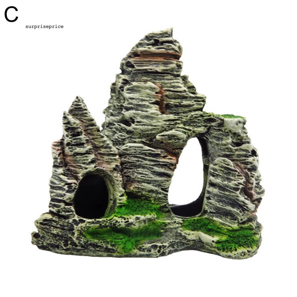 Đá rêu nhân tạo hình núi dùng để trang trí hồ cá