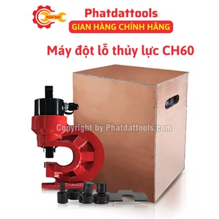 Máy đột lỗ thủy lực CH60 đỏ-Đột bản dày 5mm