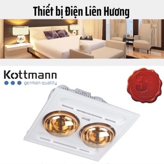 [Cam kết hàng chính hãng] đèn sưởi âm trần 2 bóng KOTTMANN- K9R (kèm điều khiển)