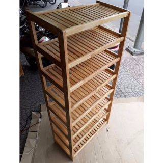 Kệ dép gỗ 80cm - 8 tầng