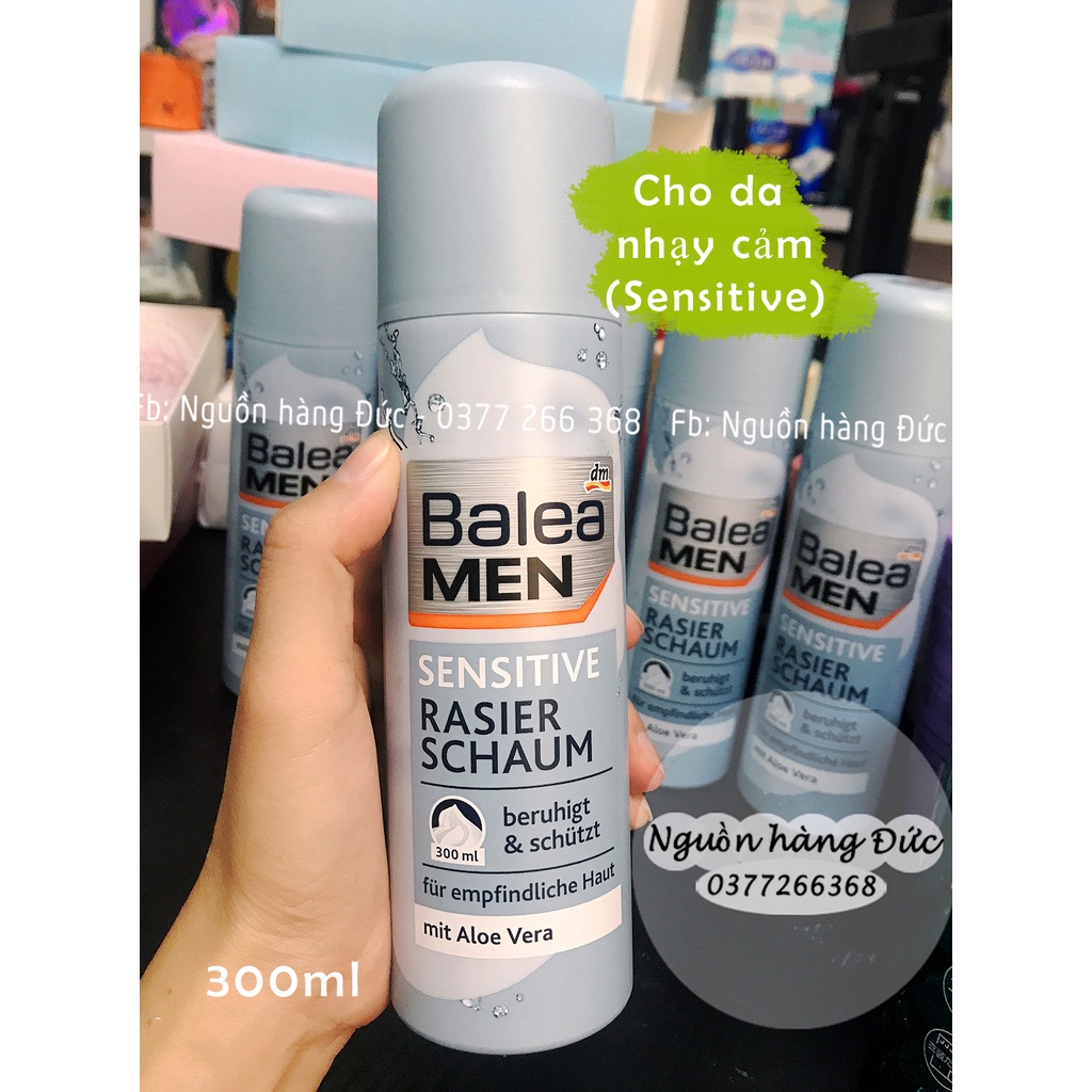 Bọt cạo râu Balea men Đức 300ml cho da nhạy cảm - Nguồn hàng Đức