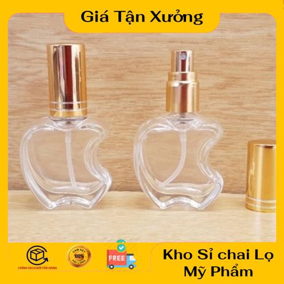 Vỏ Chai lọ chiết nước hoa hình táo thủy tinh 10ml đựng dầu thơm , phụ kiện du lịch