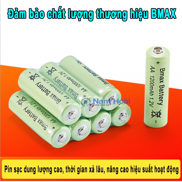Pin sạc BMAX AA/AAA Ni-MH 1200, 1500 mAh 1,2V