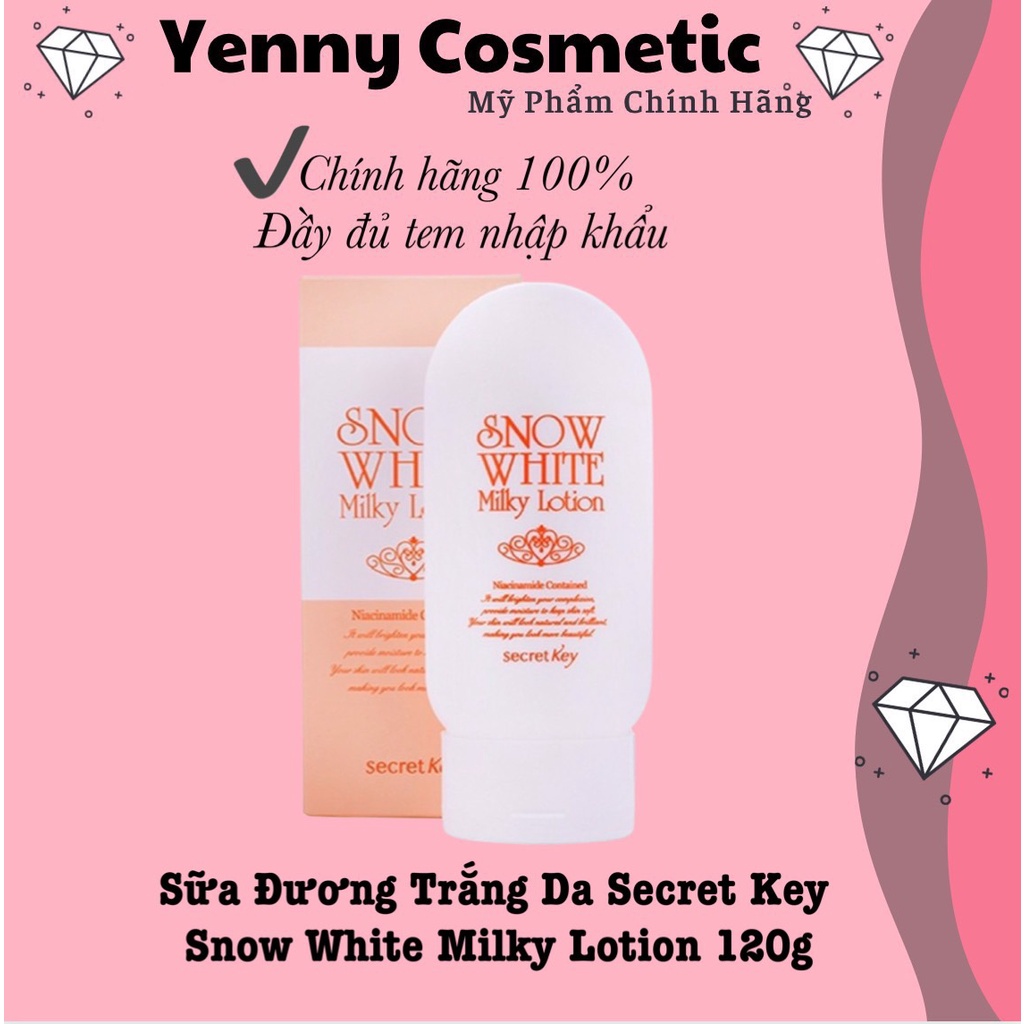 Sữa Dưỡng Trắng Da Secret Key Snow White Milky Lotion 120g