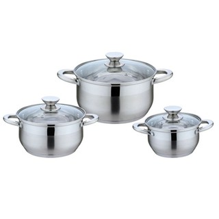 Bộ 3 Nồi Inox 5 Lớp Đáy Từ Kangaroo KG866 - Dùng được với bếp từ