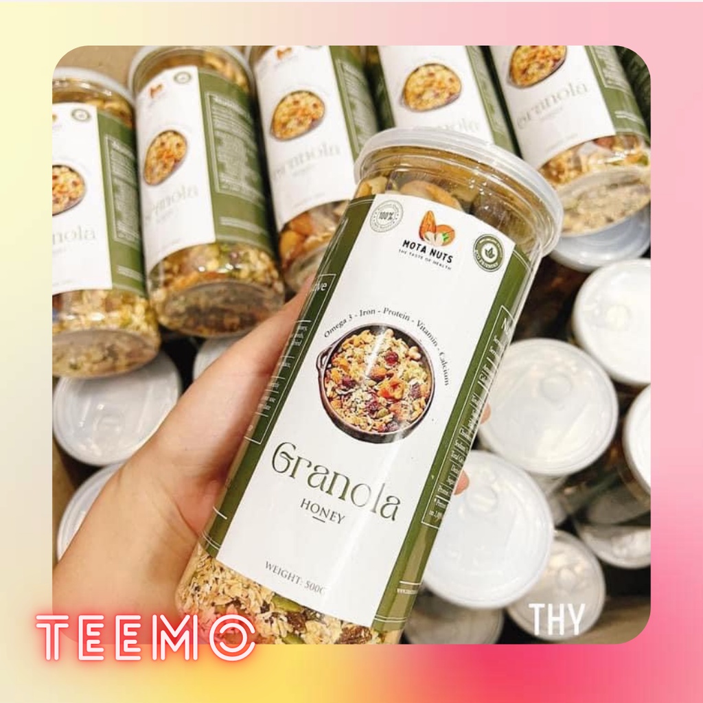 Granola Ngũ Cốc Ăn Kiêng Siêu Hạt Mota Nuts 500g - Giảm Cân, Ăn Vặt, Bữa Phụ Tiện Lợi