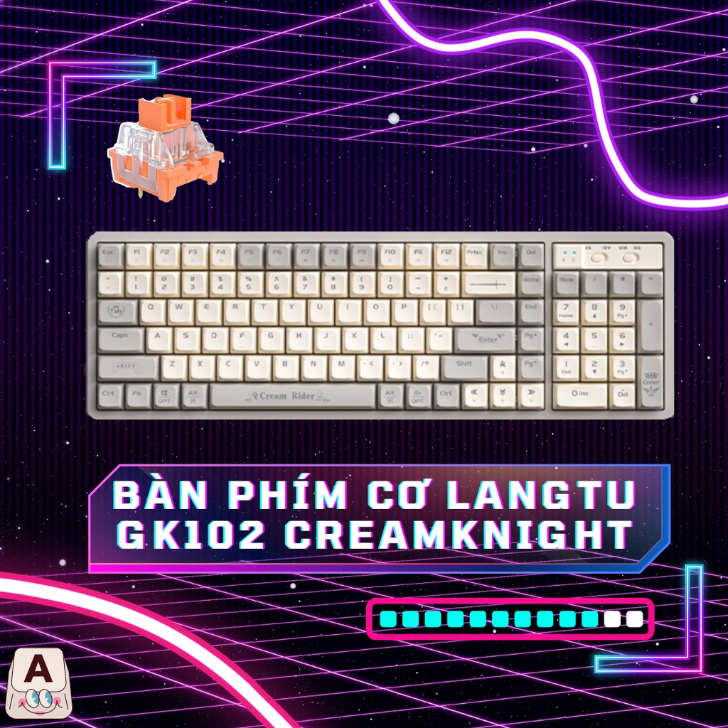 Bàn phím cơ HOTSWAP Langtu GK102 Custom Golden Switch