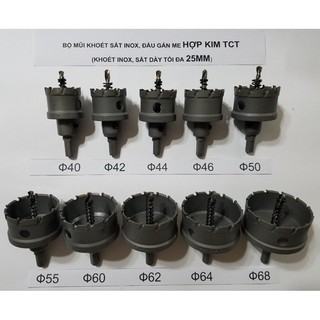 mũi khoét sắt inox hợp kim TCT phi 40 mm đến 48