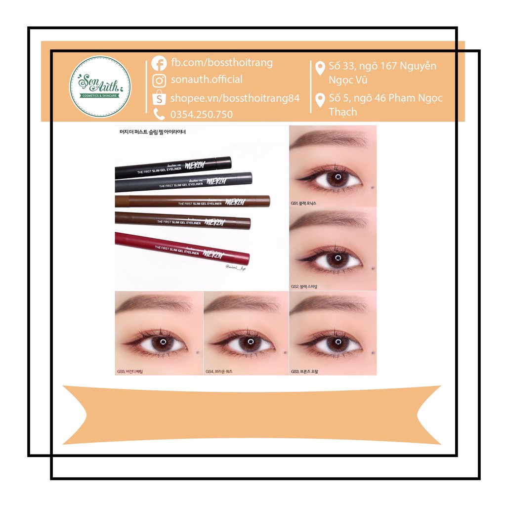 Chì Kẻ Mắt Merzy The First Slim Gel Eyeliner