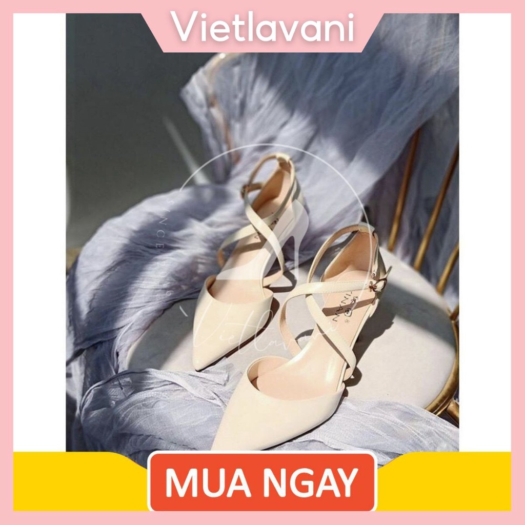 Giày Nữ Mũi Nhọn Quai Chữ X Sang Trọng TVC33