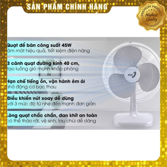 Quạt bàn Asia B16001-XV1[HÀNG TRƯNG BÀY GIẢM SỐC]