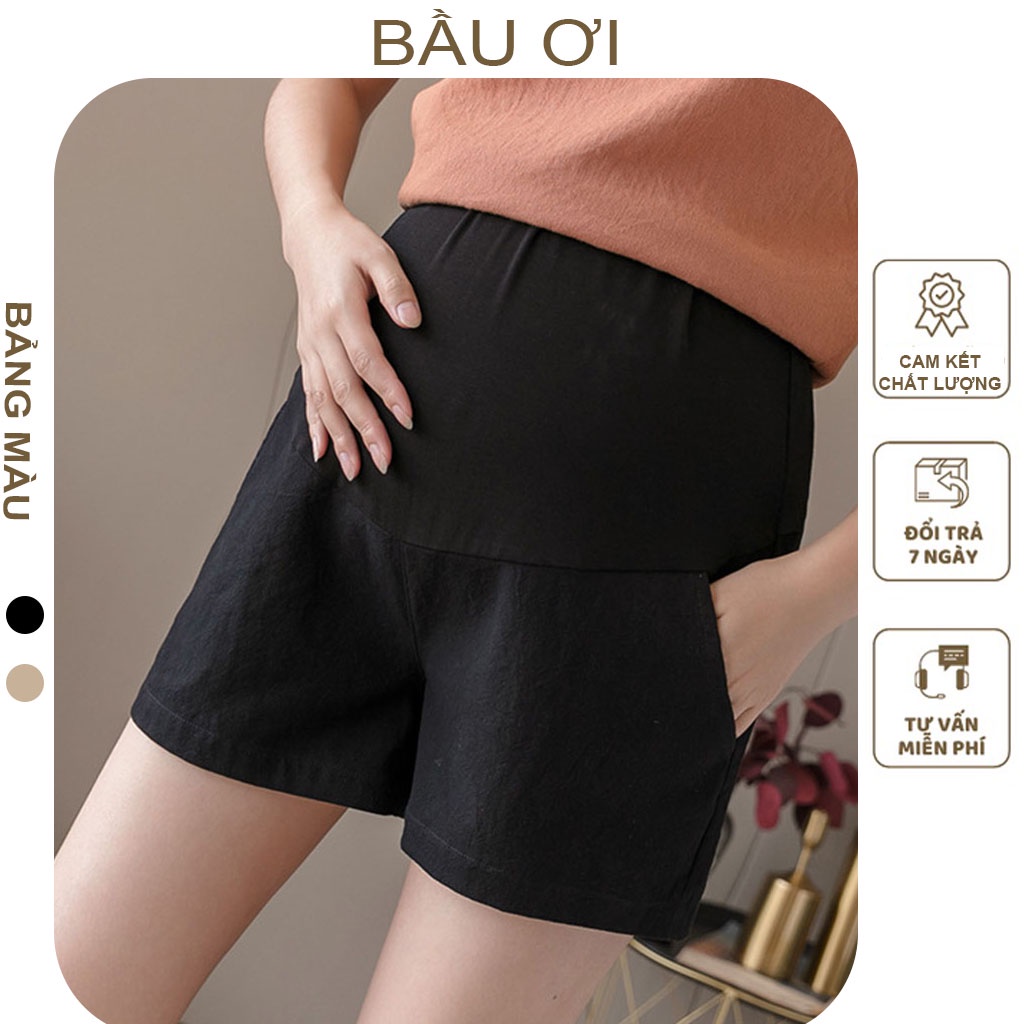 [BAUOI Q01] QUẦN SÓC BẦU CHẤT ĐŨI SIÊU MÁT CÓ CHỈNH CHUN THOẢI MÁI CHO MẸ BẦU - QUẦN ĐÙI - SOOC