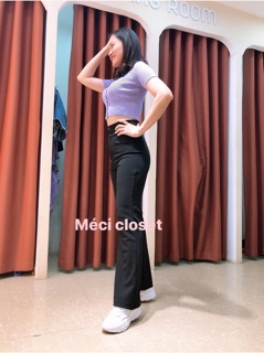 Quần ống loe 2 khuy cạp cao