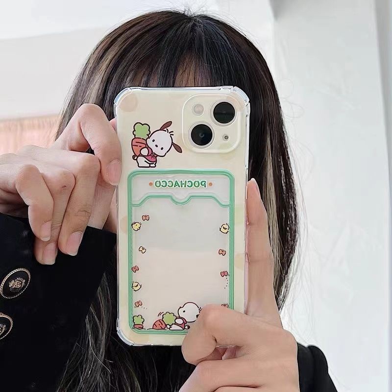 Ốp Điện Thoại Silicon TPU Mềm Trong Suốt Chống Sốc Hình Thỏ/Cún Cho IPhone 13 12 mini 11 10 Pro XS Max X XR 8 7 6 6S Plus