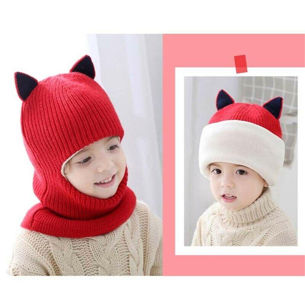 Mũ Beanie Giữ Ấm Tai Bằng Lông Cừu Dành Cho Bé Trai Và Bé Gái