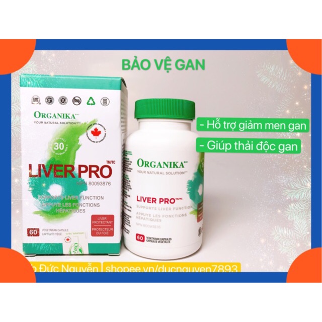 VIÊN UỐNG GIẢI ĐỘC GAN LIVER PRO ORGANIKA nhập từ Canada 60v