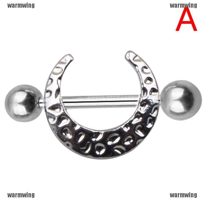 Nhẫn Hình Mặt Trăng Bằng Thép Không Gỉ Đính Đá Ngọc Lam