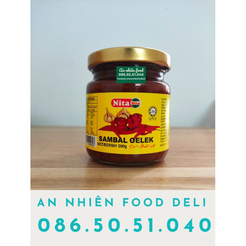 Sambal Olek - Sốt Ớt Nita lọ 200Gram