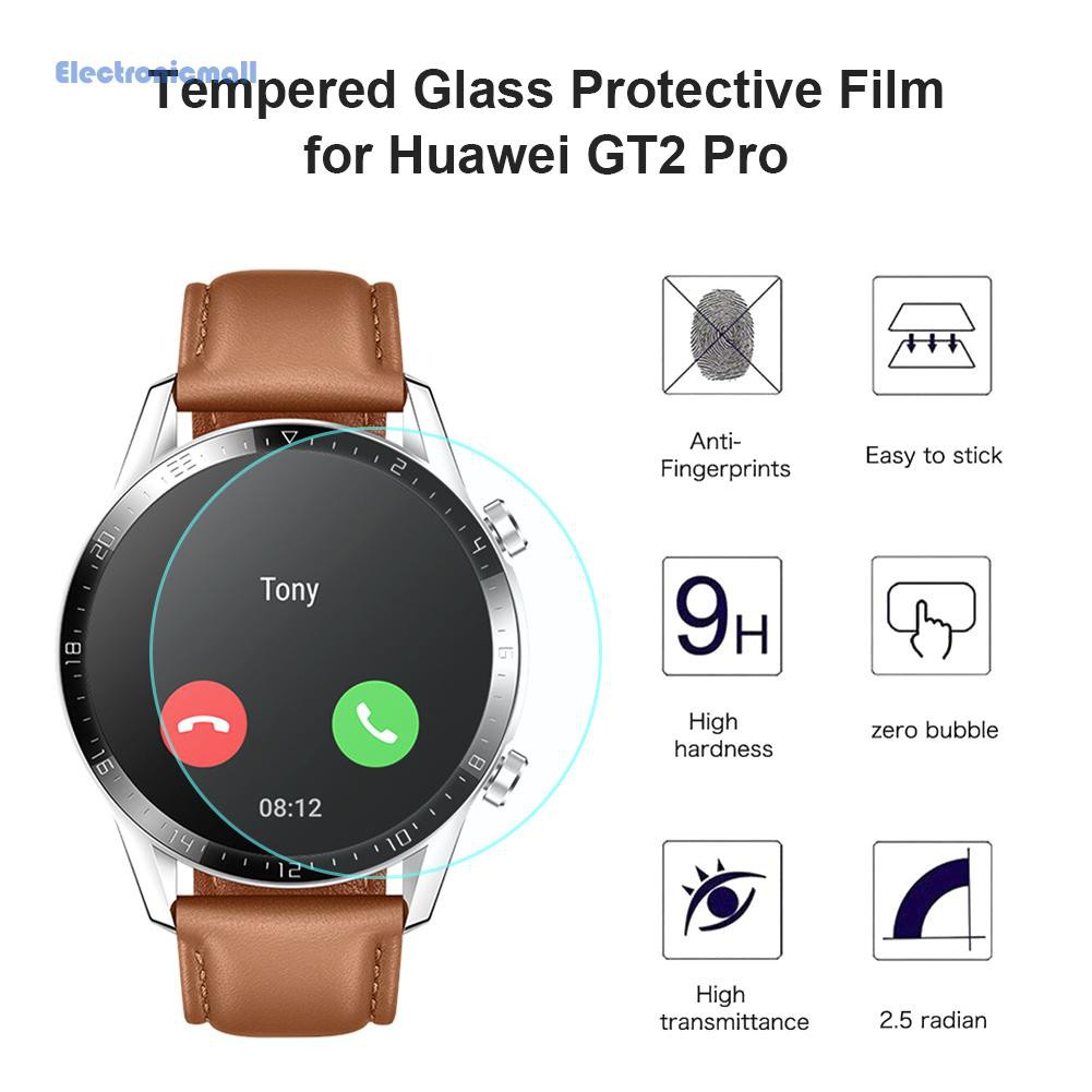 Set 2 Kính Cường Lực Bảo Vệ Màn Hình Điện Tử Chống Trầy Cho Đồng Hồ Huawei Watch Gt 2 Pro Kèm Phụ Kiện