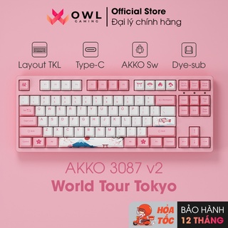 Bàn phím cơ AKKO 3087 RF World Tour Tokyo (Dual-mode / AKKO sw v3) (Hàng chính hãng)