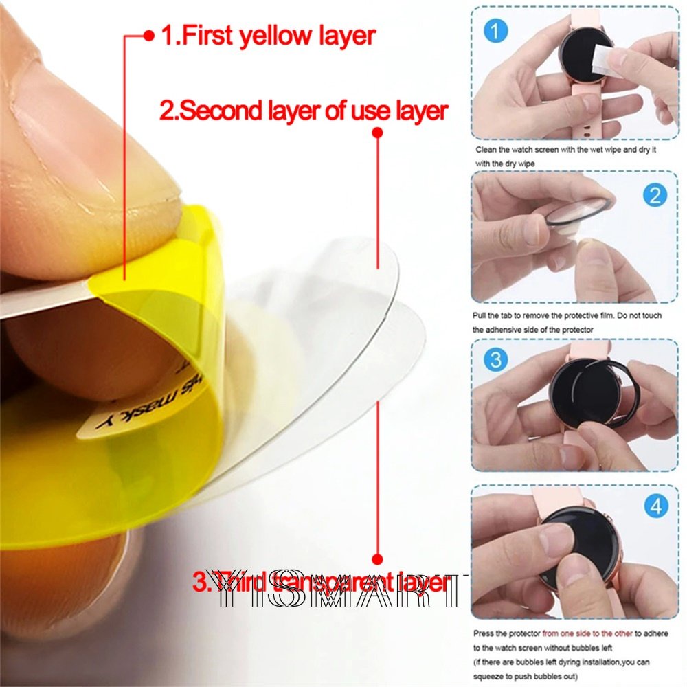 Kính Cường Lực HD Viền Cong 3D TPU Siêu Mỏng Bảo Vệ Màn Hình Đồng Hồ Thông Minh Samsung Galaxy Watch 5 Watch 4 40mm 44mm 5 Pro 45mm