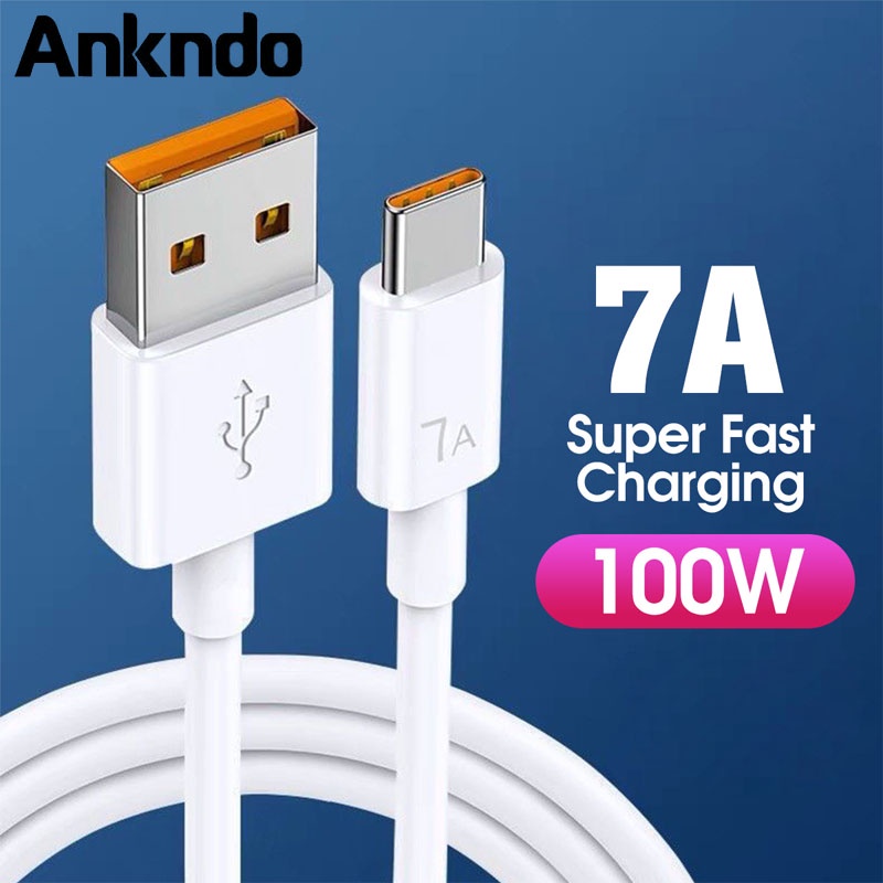 Dây cáp sạc nhanh USB ANKNDO type C 100W cho Huawei P50 Mate 40 Xiaomi Samsung S22 S21