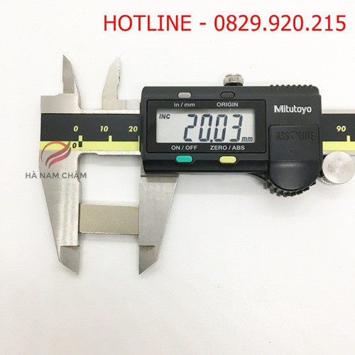 10 viên nam châm hình chữ nhật kích thước dài 20mm rộng 10mm dày 2mm mạ nikel