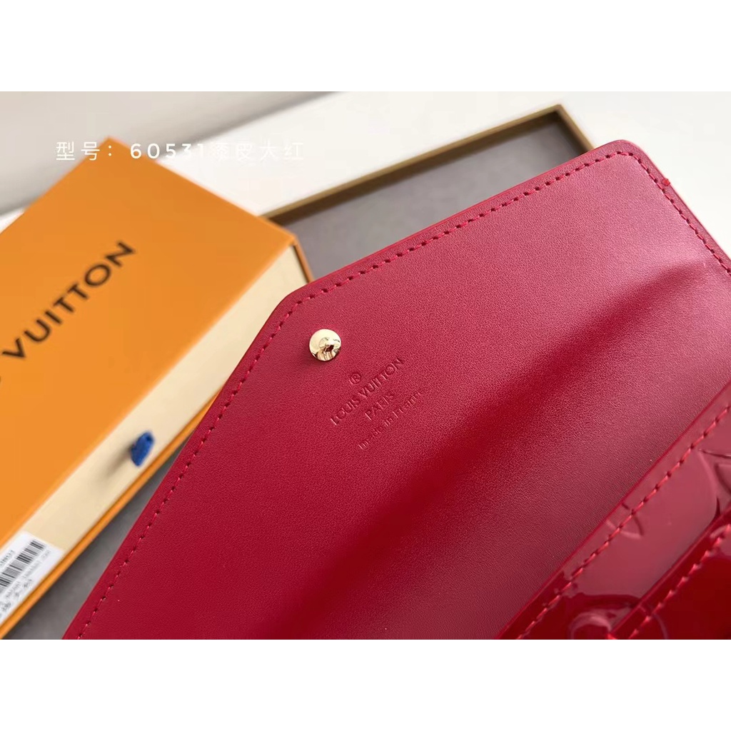 Sẵn sàng giao hàng Ví da dài bằng sáng chế mới của Louis Vuitton LV dành cho nữ có hộp M60531