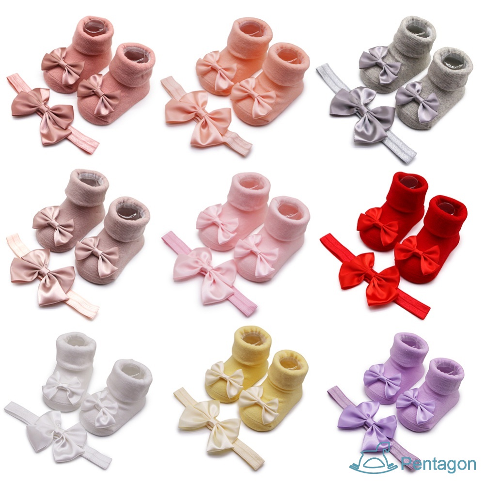 Vớ Công Chúa Gắn Nơ Thời Trang Cho Bé 0-12 Tháng Tuổi