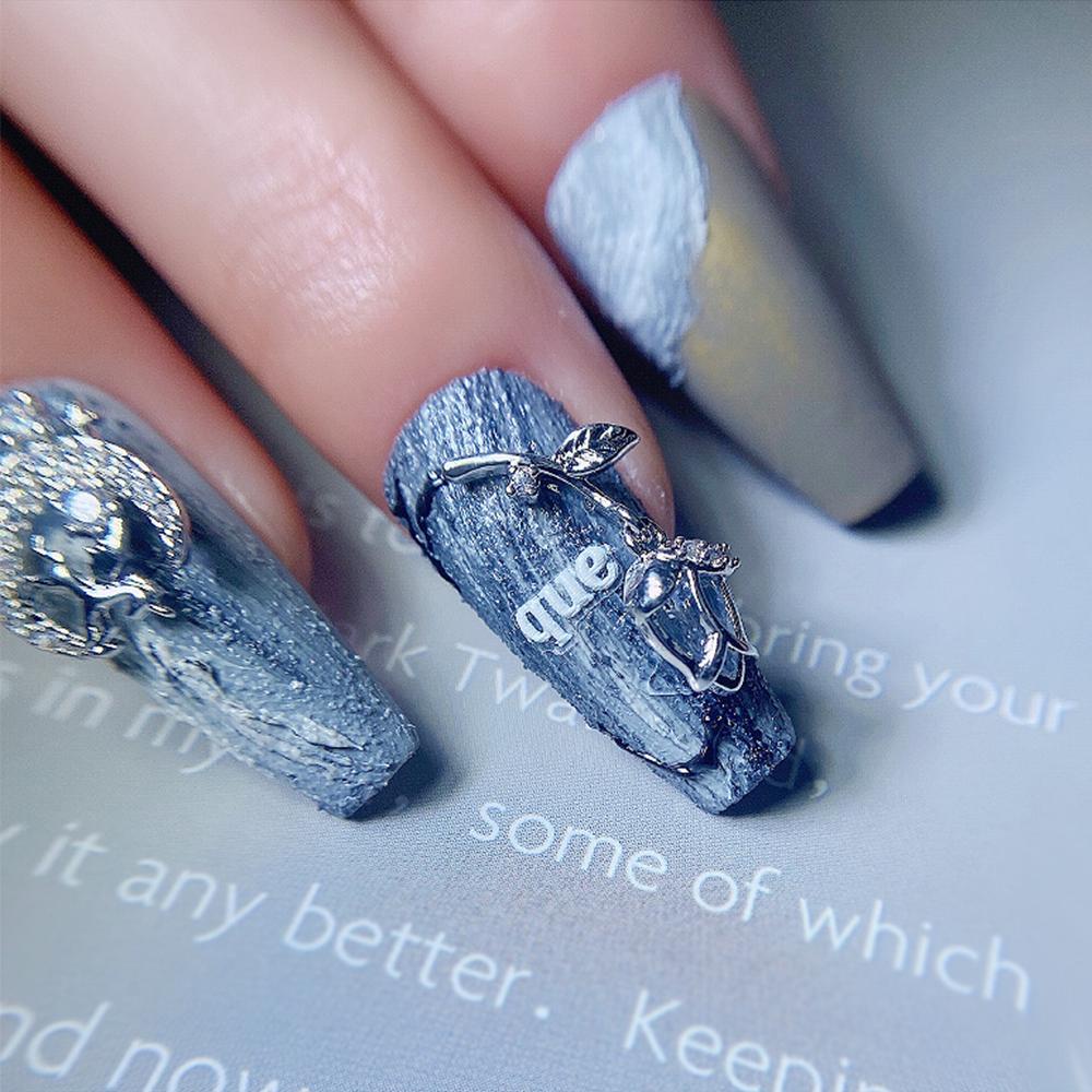 Móng Tay 3D OCEANMAP|Cánh Bow Bow.Charms Dây Chuyền Kim Loại