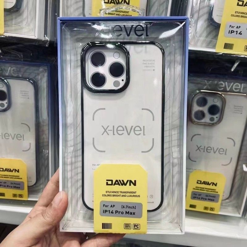 Ốp Lưng Trong Viền Màu Iphone 14 pro max ,14 pro ,14 max 13, 13  Pro, 13 Pro Max, 12 Pro, 12 Pro Max, 11 Pro Max X-LEVEL