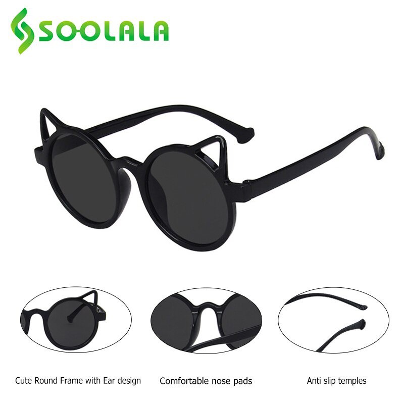 Kính mát bé gái SOOLALA thiết kế tai mèo sành điệu dễ thương