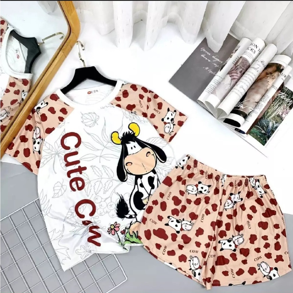Đồ Bộ Đùi Mặc Nhà Hình Gấu 3D Phối Loang Màu Xinh Xắn Đáng Yêu ,Vải Thun Mềm Mại Freesize Dưới 58kg | BigBuy360 - bigbuy360.vn