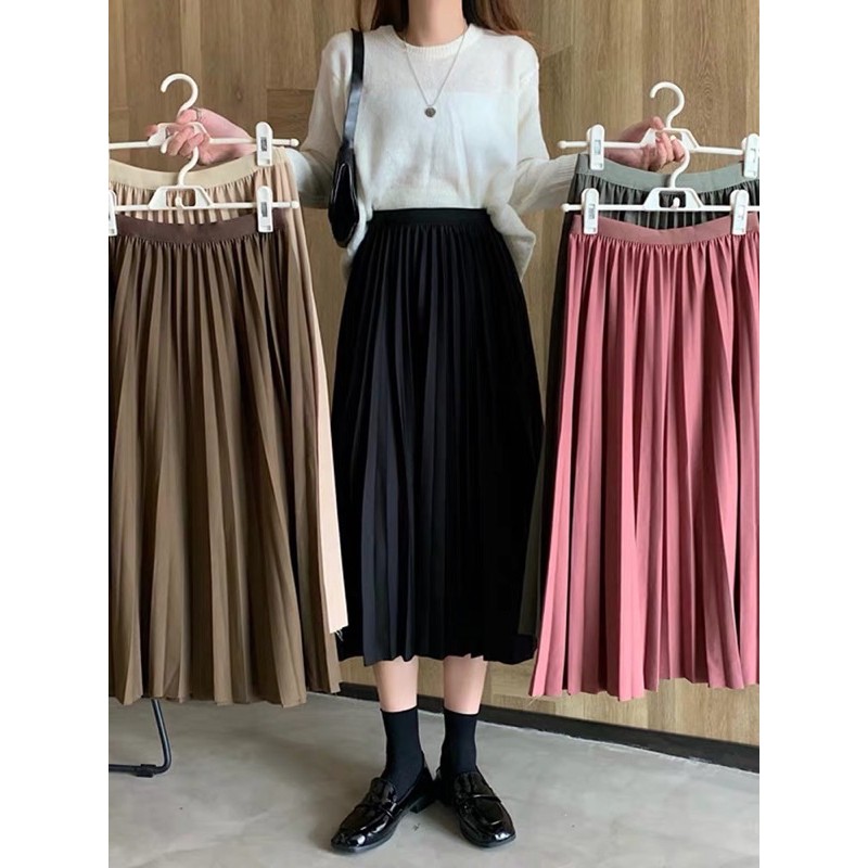 CHÂN VÁY XẾP LI ĐEN TRƠN ❤CHÂN VÁY NỮ CV060