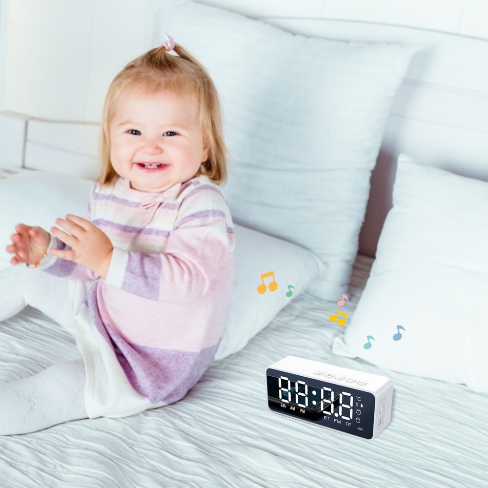 Loa Gương Bluetooth G50 Màn Hình Led | Đài FM - Tích Hợp Đồng Hồ - Báo Thức - Màn Hình Gương | BH 6 THÁNG