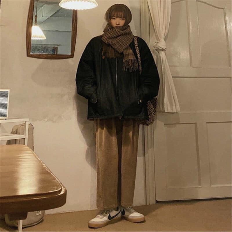 Quần nhung tăm dáng suông | BigBuy360 - bigbuy360.vn