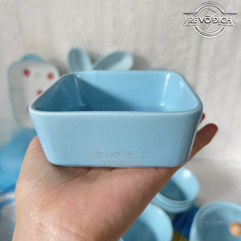 Bộ bát đĩa gốm sứ decor trang trí đồ ăn bộ xanh mint 20 món siêu đẹp cho mùa hè tươi mát