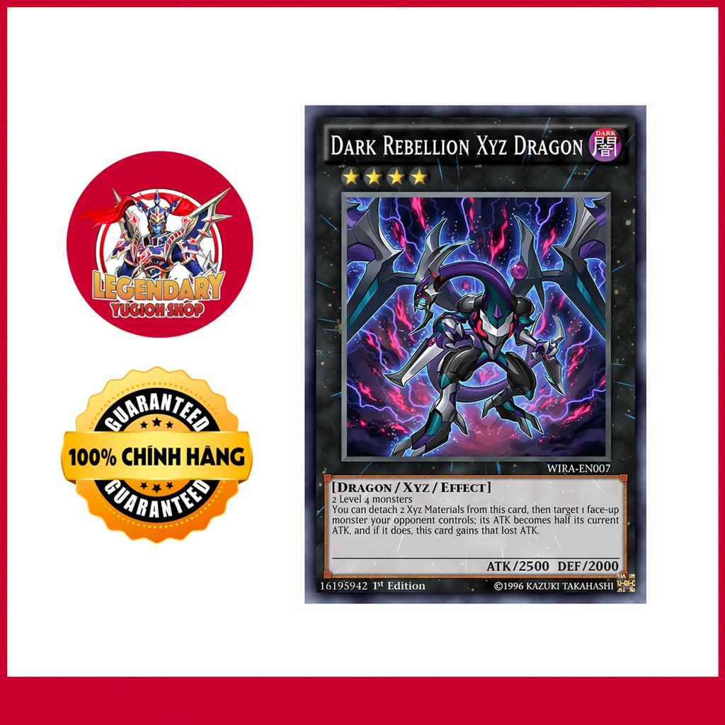 [EN-JP][Thẻ Bài Yugioh Chính Hãng] Dark Rebellion XYZ Dragon - Art Gốc - Chủ Bài Của Yuto