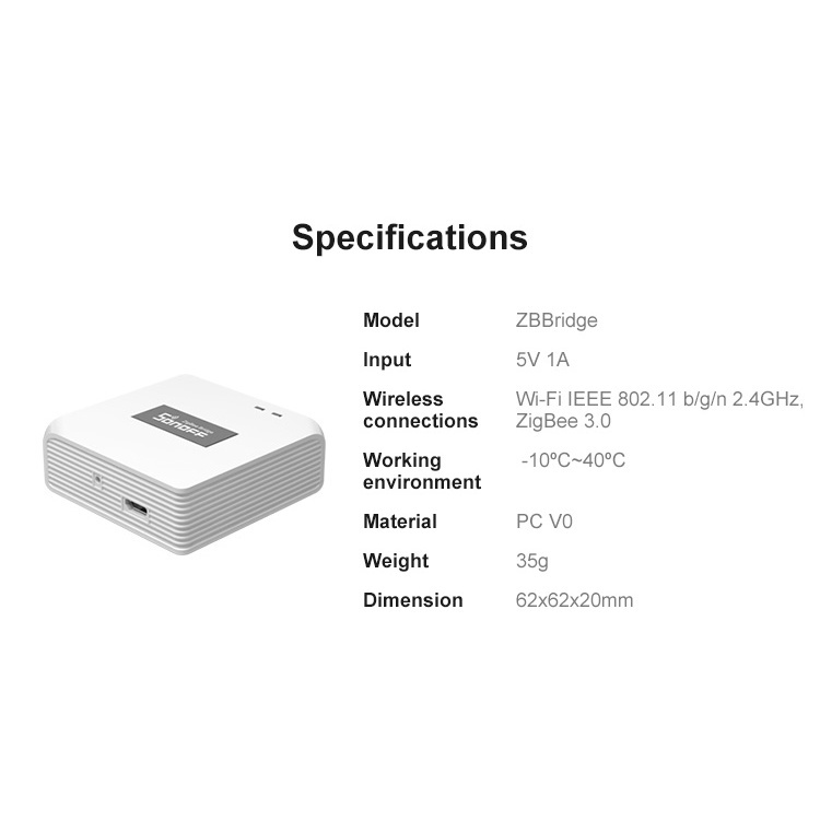 GOOGLE Thiết Bị Phát Wifi Thông Minh Sonoff Zbbridge Zigbee And Wi-Fi