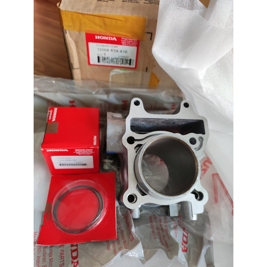 Bộ nòng + Pistion bạc Vario 150 zin Honda Indonesia nhập khẩu - 1210A-K59-A10/ 13101-K36-T00/ 13011-K59-A70