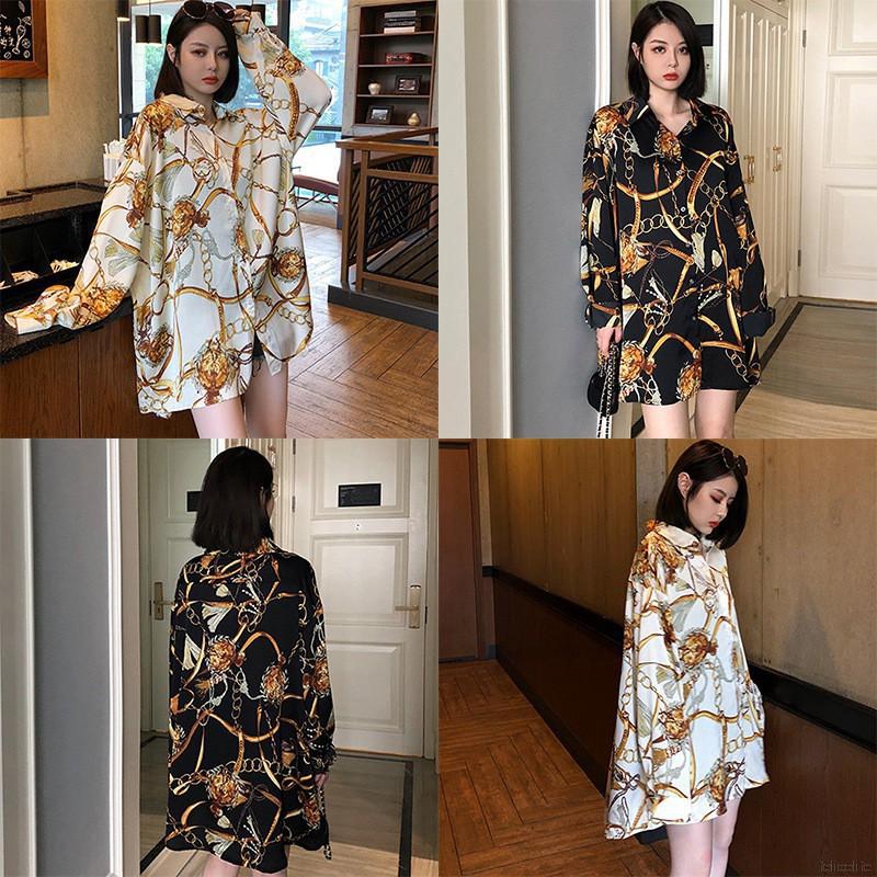 Áo sơ mi nữ tay dài kiểu dáng retro thời trang cá tính