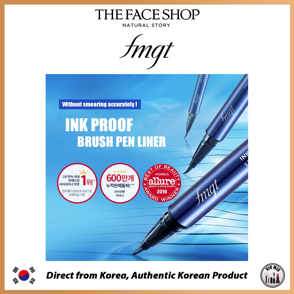 THE FACE SHOP fmgt Ink Proof Brush Pen Liner *ORIGINAL KOREA*