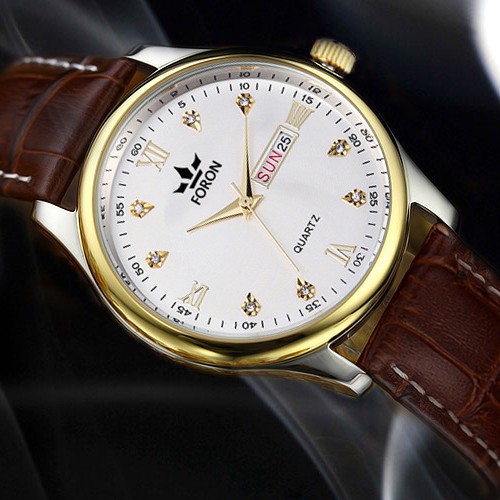 (SIÊU PHẨM) Đồng Hồ Nam FORON F1919 Chạy 2 Lịch_Phiên Bản Doanh Nhân Dây Da Cao Cấp_FULL BOX | BigBuy360 - bigbuy360.vn