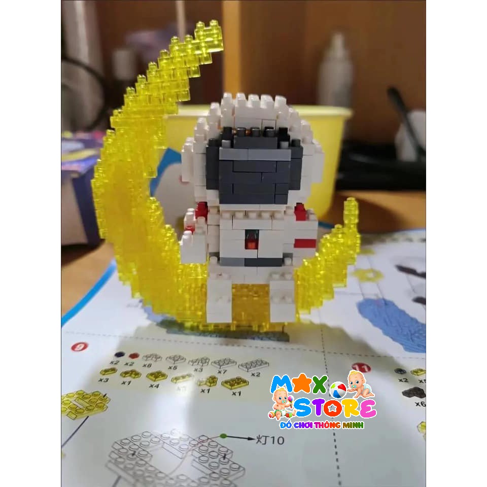 Đồ Chơi lê-gô PHI HÀNH GIA 3D Phát Sáng 336 Chi Tiết Độc Đáo Cho Bé Yêu - Đồ Chơi MAX STORE