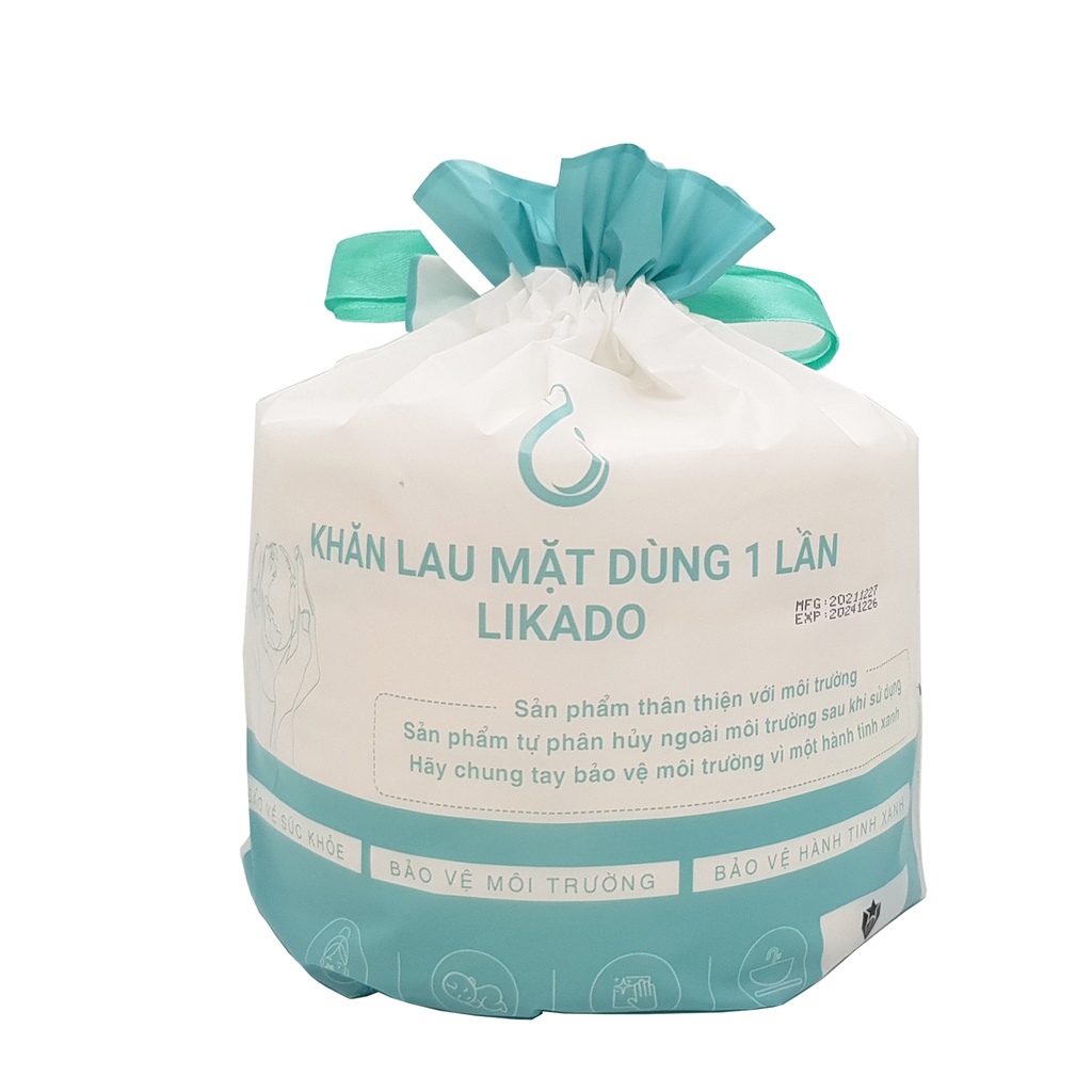 Khăn lau mặt dùng 1 lần spa LIKADO tiện lợi khi đi du lịch kích thước (20*20cm) (1 cuộn)