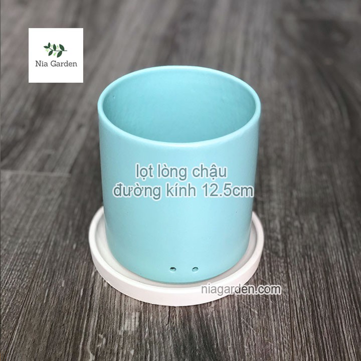 Dĩa lót đất nung trắng tròn 14.5cm