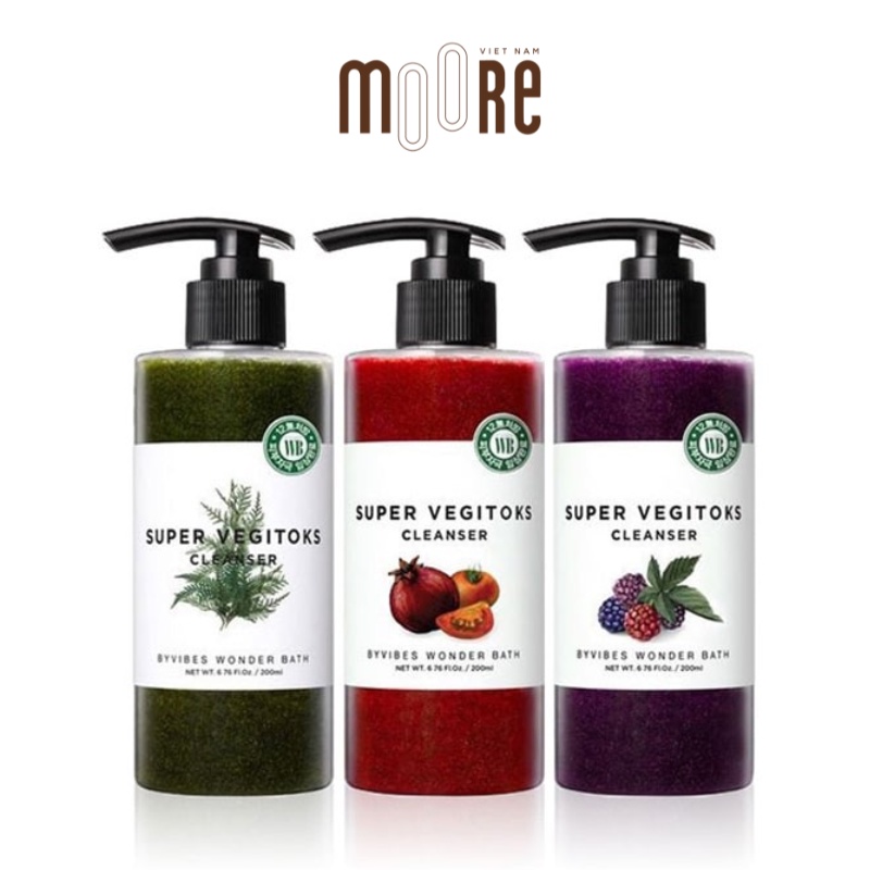 Sữa rửa mặt rau củ 3 in 1 Bivybes Wonder Bath Super Vegitoks Cleanser 300ml